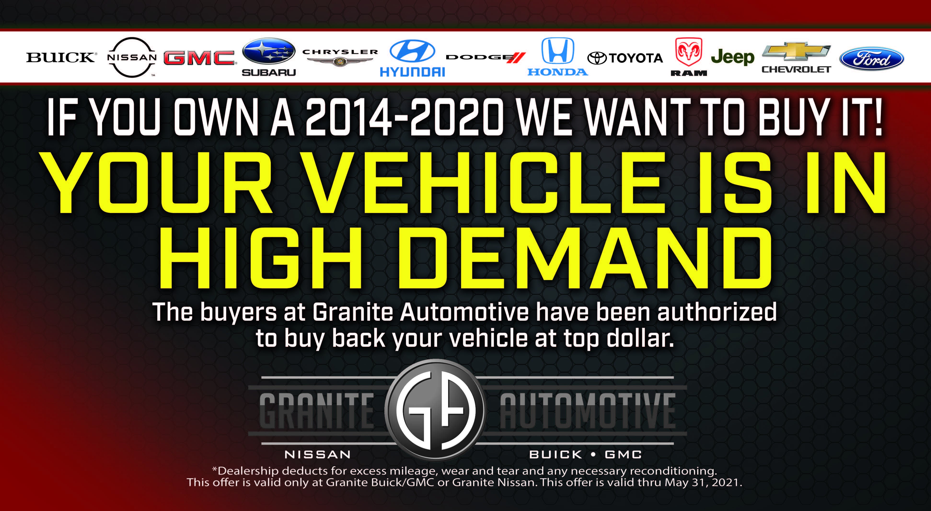 Granite Automotive Buy Back Offer